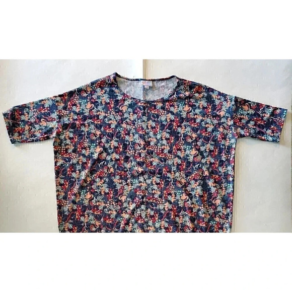 LLR LuLaRoe‎ DISNEY IRMA Top Minnie Mouse Green/Blue SZ M 12/14 - Picture 1 of 8